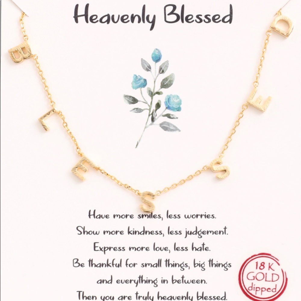 18k gold dipped Blessed necklace
